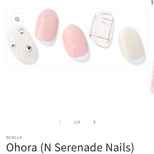 Ohora “serenade” pink and white semi-cured manicure set